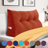 Triangular Reading Pillow Backrest Corduroy(100% Cotton)—Rusty Orange